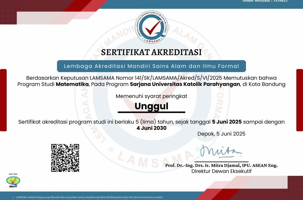 Program Studi Matematika dan Fisika Raih Akreditasi Unggul dari LAMSAMA